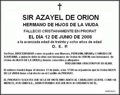 HASTA SIEMPRE... Sir Azayel